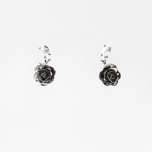 Zara silver Rose Earrings